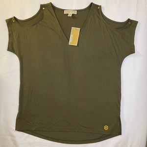 MICHAEL Michael Kors cold shoulder T-shirt